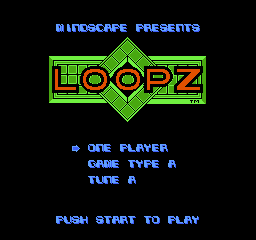 Loopz (USA) Title Screen